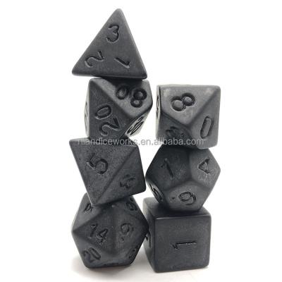 China DND /RPG Games Nian Dice Makers Black Plastic Dice for sale