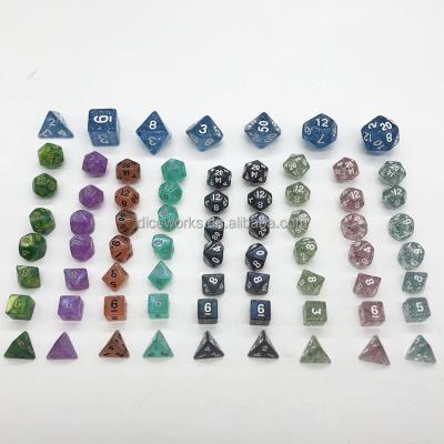 China DND /RPG Games Mini Nian Dice Makers Plastic Dice Set for sale