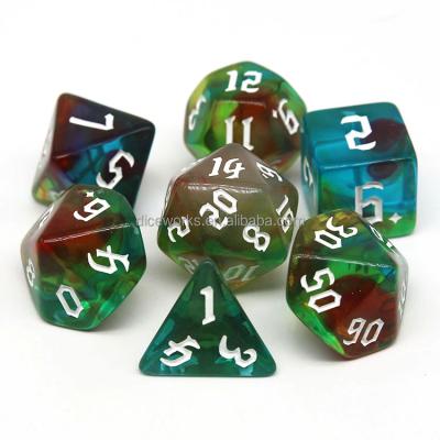 China DND games /RPG / awesome dnd dice games red and white plastic education dice for sale