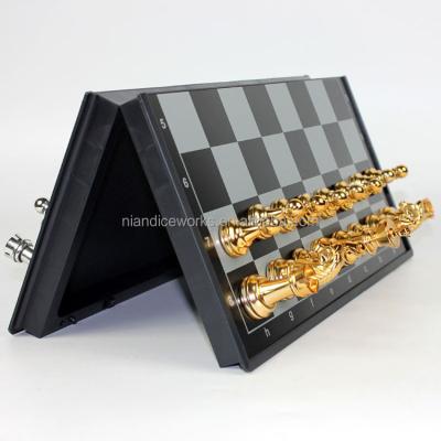 China Diceworks Ordinary Cheap Chess Nian Modern Chess Openings With Gold And Silver Chess Game Set for sale