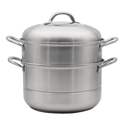 China 28cm Sustainable 2 Layers 304 Stainless Steel Steamer Cookware Steamer Pot for sale