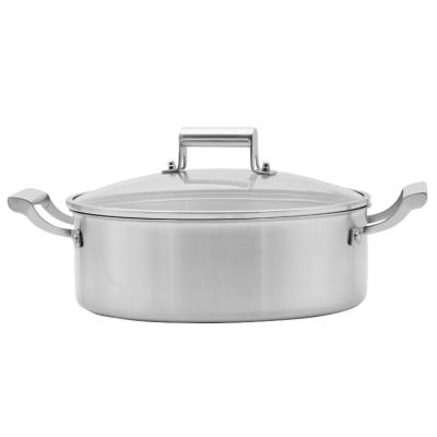 China Two Handle Sustainable Multifunctional Stainless Steel Cookware Insulated Cooking Hot Pot for sale