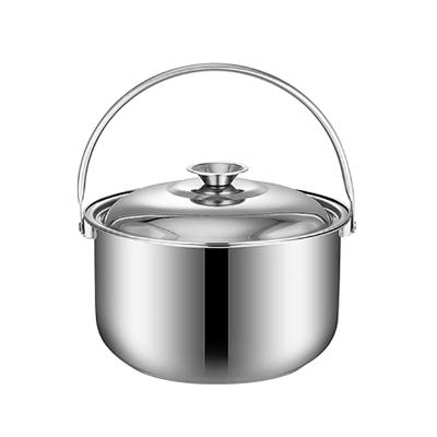 China Hot-selling Kitchen Cookware Stainless Steel Stocked Soup And Stock Pot Cooking Pots for sale