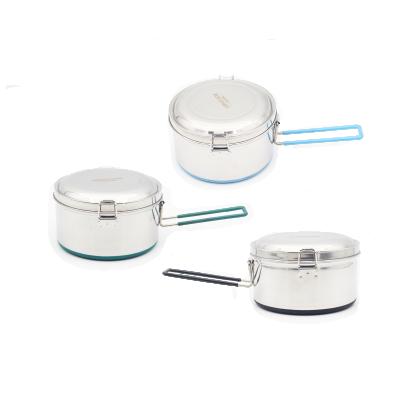 China Round Shape Sustainable Food Container Stainless Steel Eco - Friendly Lunch Box for sale