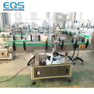 China Automatic Beverage Double Sides Self Adhesive Bottle Labeling Machine for sale