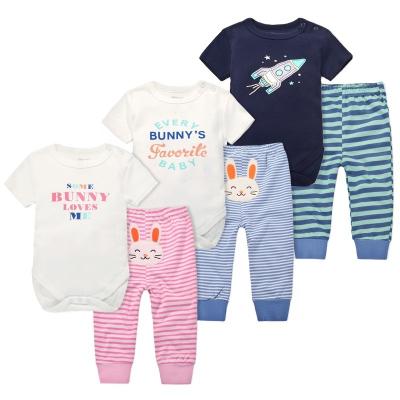 China 100% Cotton 2019 New Small Baby Outfits Fall Suit Tops+Pants Baby Clothing Baby Bodysuit for sale