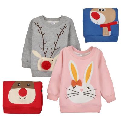 China Autumn and winter new thicker anti-pilling jackets and children's sweaters baby Christmas flannel for children for sale