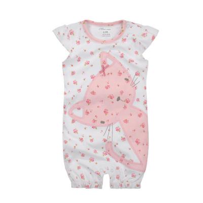 China 2019 New Cotton Infant Short Sleeve Romper 100% Casual Baby Bodysuit for sale