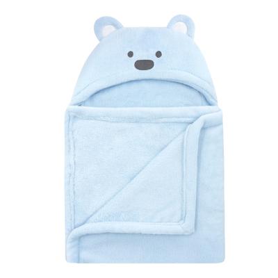 China Custom Viable Wholesale 100% Polyester Animal Flannel Baby Blankets Soft Portable Fleece Blanket Cartoon Animal Blankets for sale