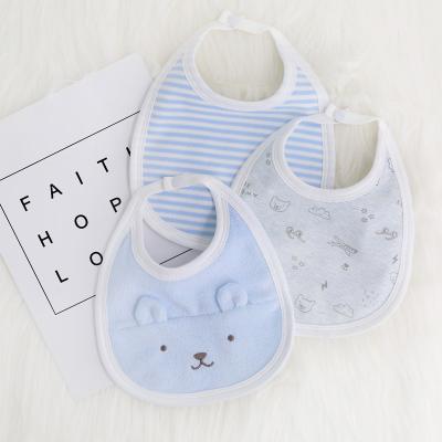 China Factory Professional Viable Cartoon Embroidered Comfortable Cotton Baby Bibs Infant Bib For Newborn Baby Waterproof Bib for sale