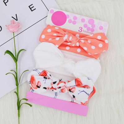 China European and American Style Fit All Baby Big Bow Girls Headband Big Bowknot Headwrap Kids Bow Infant Newborn Cotton Wide Head Turban Headbands for sale