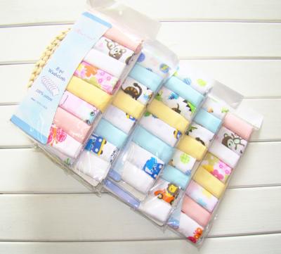 China Children's double-layer pure cotton gauze printed handkerchief baby handkerchief feeding towel QUICK DRY 8 pieces of gauze towel for sale