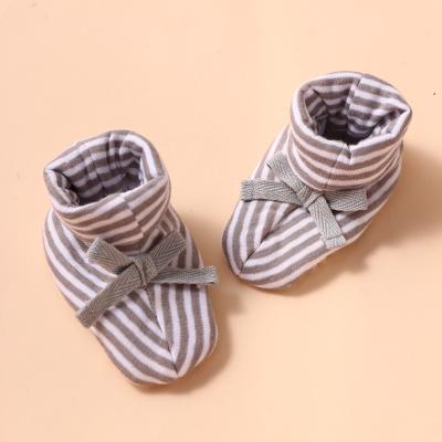 China 2020 New Design Breathable Baby Socks With Shshoes 100% Cotton Stripe Baby Socks for sale