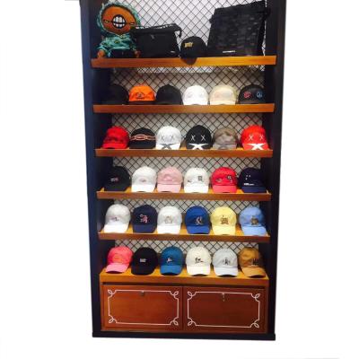 China Wooden hat display rack for retail store display for sale