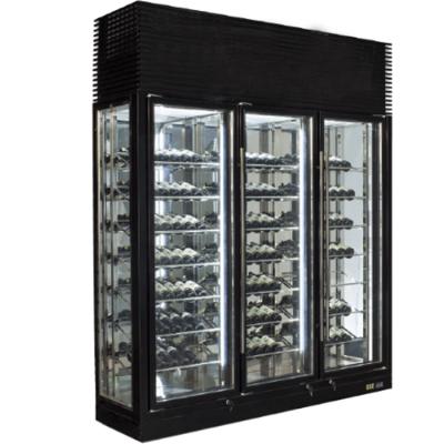 China Single-temperature lead glass decor wine storage shabby chic display cabinet for sale