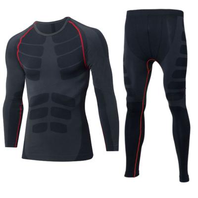 China Sports Antibacterial Tights Suit Men's Quick-Drying Fitness Clothing Running Long Sleeve Basketball Training Suit for sale