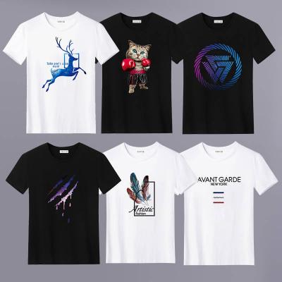 China New Hot Sale QUICK DRY Summer Men's Tops Loose Shape All Match Short Sleeved Luxury Printed T-Shirts With Logo for sale