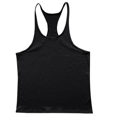 China Sustainable Hot Selling Mens Amazon Rolled Edge Sports Bodybuilding Cotton Fitness Tank Top for sale