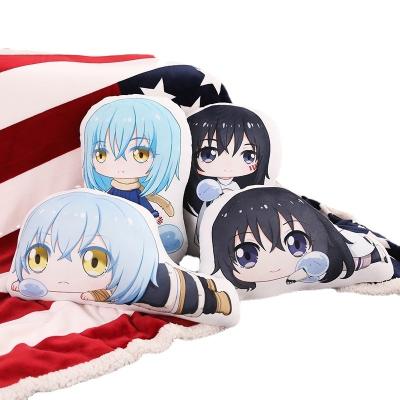 China Movie & TV Anime This Time I Got Reincarnated As A Slime Moods Double Sided Manga Pillow Stuffed Plush Toy Home Decoration Cushion Pillow for sale