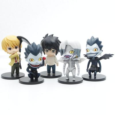 China Cartoon Toy 5 Pcs/Stand Toy Gift Anime Japanese Style Fate Death Note Light Yagami Decoration Doll PVC Model for sale