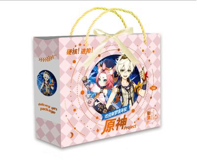 China Toy Bag Shopping Bag Anime Genshin Lucky Gift Cartoon Toy With Postcard Poster Bookmark Pen Sticker Gifts for sale