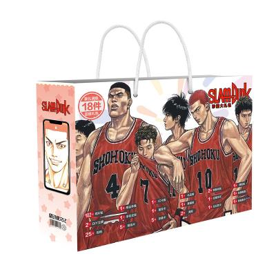 China Japanese Style Anime Paper Slam Dunk SlamDunk Lucky Gift Bag Collection Toy With Postcard Poster Badge Stickers Landmark Sleeves Gift for sale