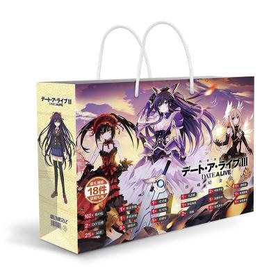 China Cartoon Toy Anime Date Live Lucky Gift Collection Bag Toy Include Postcard Poster Badge Stickers Locator Sleeves Gift for sale