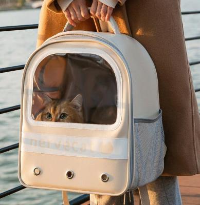 China High Quality PU Material Cheapest Pet Carrier Backpack Travel Cat Backpack Pet Carriers Outdoor Pet Backpack for sale