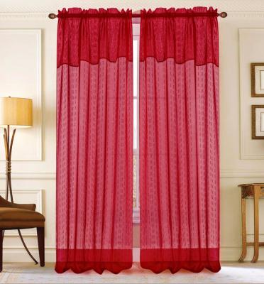 China Wholesale 100% Sheer Fabric Anise Design 80gsm Sheer Curtain Polyester Curtains Carriage Curtains With Tied Drapery for sale