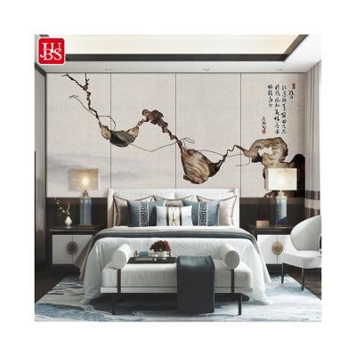 China Modern Antique Worm Style Chines Wallpaper Hotel Bedroom Home Textured Wallpaper for sale