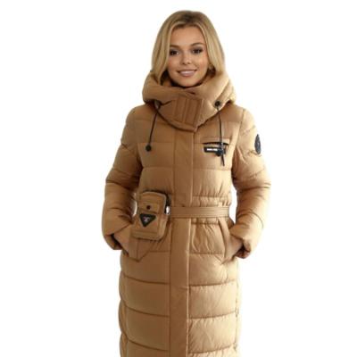 China FODARLLOY Wholesale ladies warm hooded cotton-padded clothes slim long down winter jackets women coats for sale