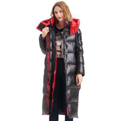 China FODARLLOY Wholesale cotton jacket New Arrival Winter Shiny Cotton Hooded  womens jacket and coats for sale