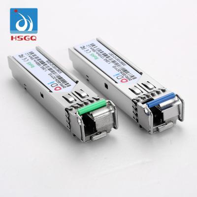 China Communication HSGQ ODI 1.25G 20km SFP Single Fiber Optic Transceiver 1550/1310nm LC Fiber Optic Module For OLT/ Switch for sale