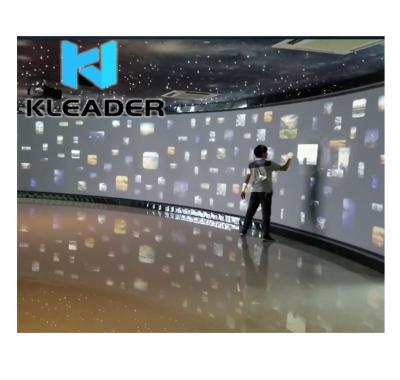 China Support Customization Large Arc Screen Interaction Holographic Immersive Dynamic Digital Art Video Wall Radar System 3D Indoor Led Screen for sale