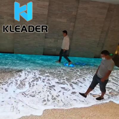 China Immersive Indoor Virtual Holographic Interactive Space 3d AR Projection 120 Inch Dynamic Magical Footprint Footprint Surfs Beach Floor for sale