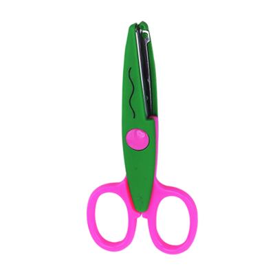 China Mini Paper Cutting Lace Handle Craft School Safe Stainless Steel Decorating Plastic Scissors For Kid for sale