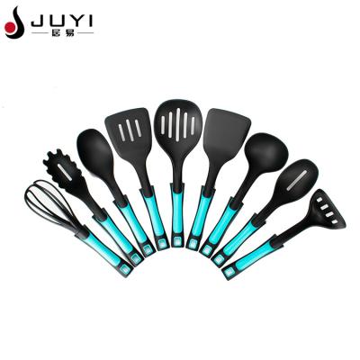 China Sustainable 9 Pieces Set Silicone Kitchen Cooking Tools Stand Up Kitchenware Spatula Silicone Cooking Utensils Set for sale