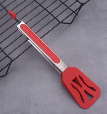 China Viable Food Grade Silicone Hot Selling Amazon Kitchen Utensil BBQ Tongs Heat Resistant Food Clips for sale