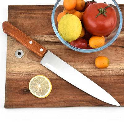 China Chef's Knife Wooden Handle Style High Quality Viable Kitchen Knife Set Stainless Steel Knife Set for sale