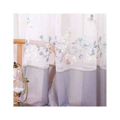 China Hotel Room Curtain Sheer Classical Floral Embroidered Luxury Curtains For Living And Bedroom for sale