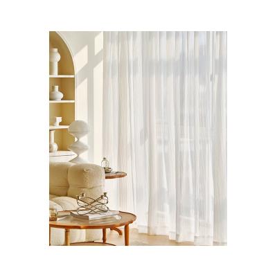 China New Design Fire Retardant Plain Crepe Luxury Embroidered Hollow Sheer Drapes Custom Made Curtains for sale