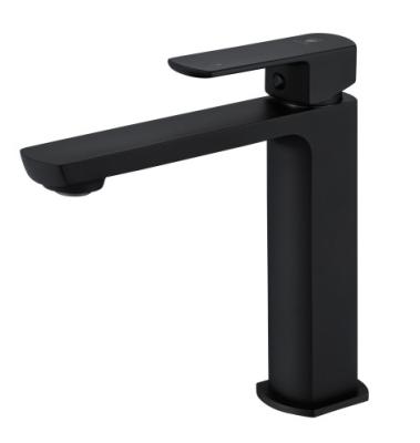 China Filter System Solid Brass Bathroom Sink Faucet Basin Mixer Matt Black for sale