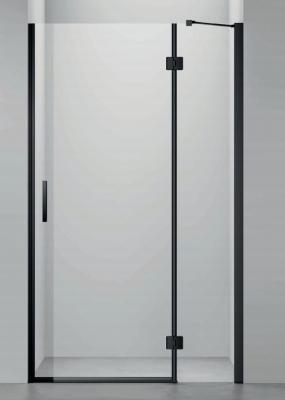 China Aluminum,Hinge Door with side panel ,matte black,bathroom shower room for sale