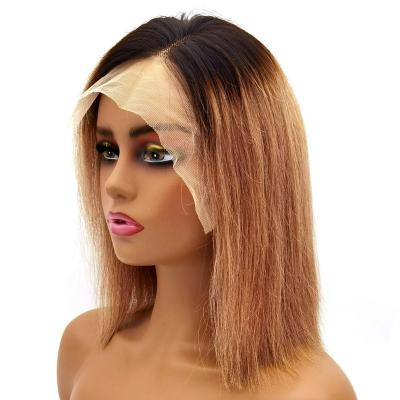 China Straight BOB Bone Straight Brazilian Human Hair Lace Front Wig Remy HD lace Wigs Natural Human Hair Wigs for Black Women for sale