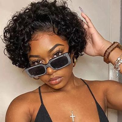 China Body Wave Pixie Cut Wig Human Hair 13*1 Lace Frontal Wigs Human Hair Short Bob Human Hair Wigs For Black Women Lace Front  Human Hair Wig for sale