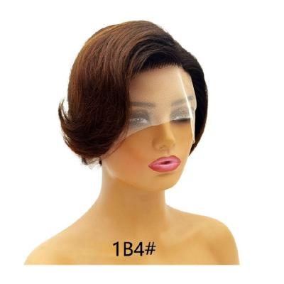 China Pixie cut hair Wholesale Price Brazilian Hair Lace Front Wig No Tangling No Shedding 100% Virgin Human Hair Short Wig for sale