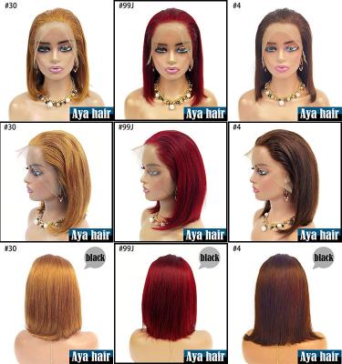 China Other Wholesalebrazilian Bob Lace Front Human Hair Wig,Transparent Glueless full hd lace Bob Wig,Cheap 13*4 Lace Frontal Short Bob Wig for sale