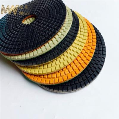 China Hand Held Diamond Polishing Pads Rubber Backed For Concrete Coarse Grinding for sale