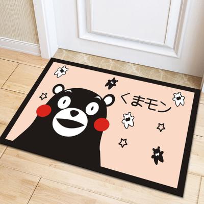 China Supplier direct sale waterproof cute bear pattern welcome door mats with good quality for sale