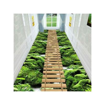 China Anti-Slip Nylon Printed 1000g/sqm Corridor Carpets Hotel Room Corridor Fire Resistant Carpets for sale